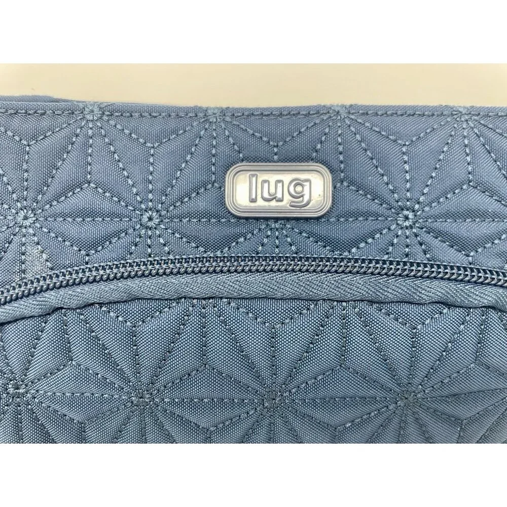 Lug Blue Nylon Lightweight Crossbody Purse Diamond Quilted Small - Picture 5 of 8